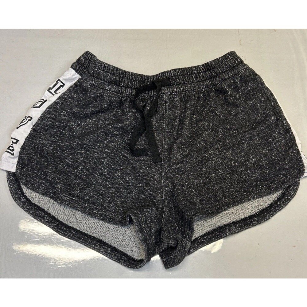 Ladie's Cotton Shorts With Drawstring Charcoal Gray Love Sz Med Bobbie Brooks
